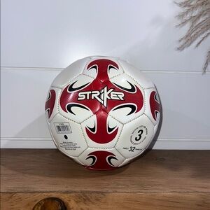 Striker Red and White Soccer Ball for Kids - Size 3